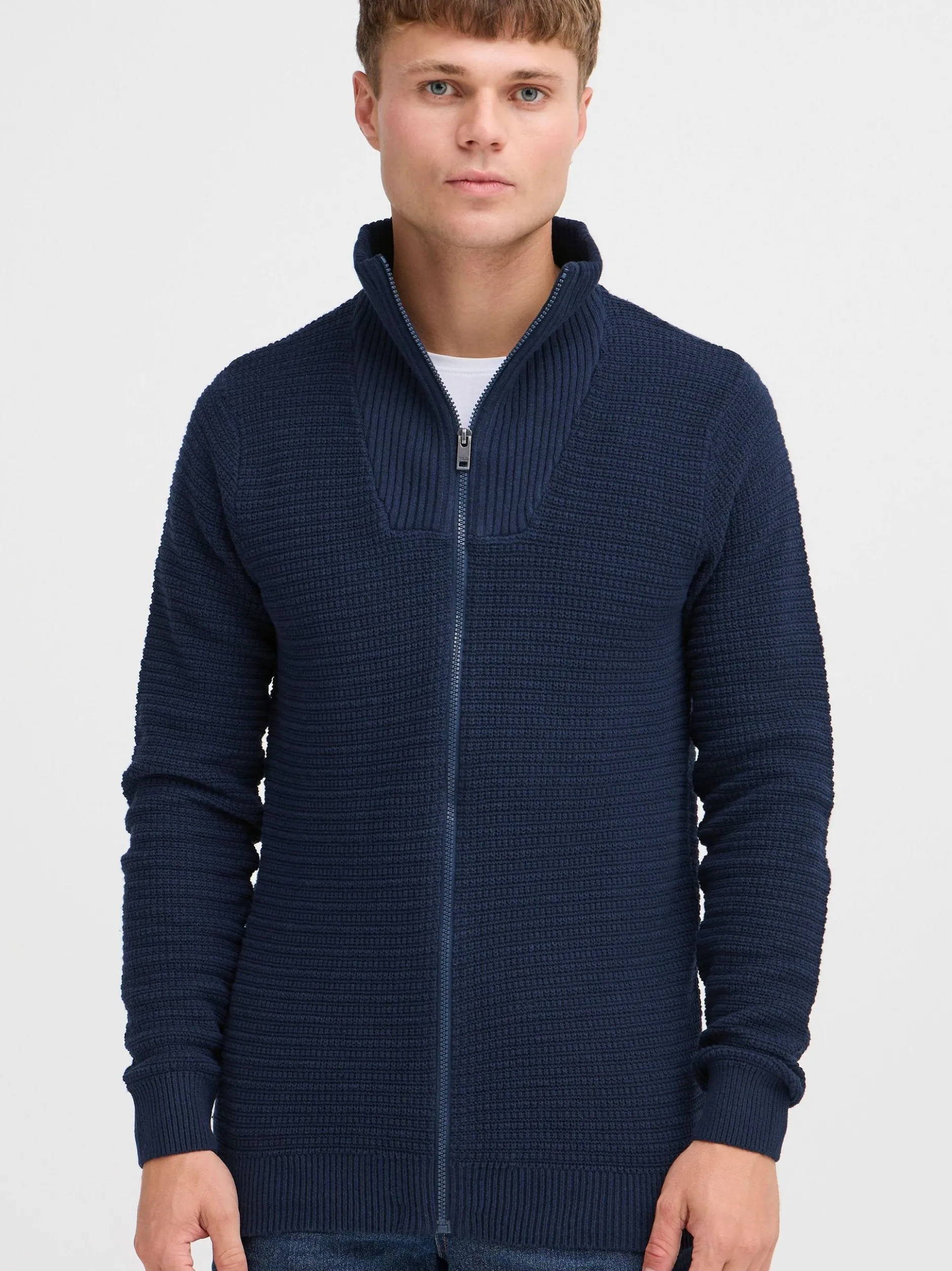 Solid Herren Strickjacke - SDRecone in blau