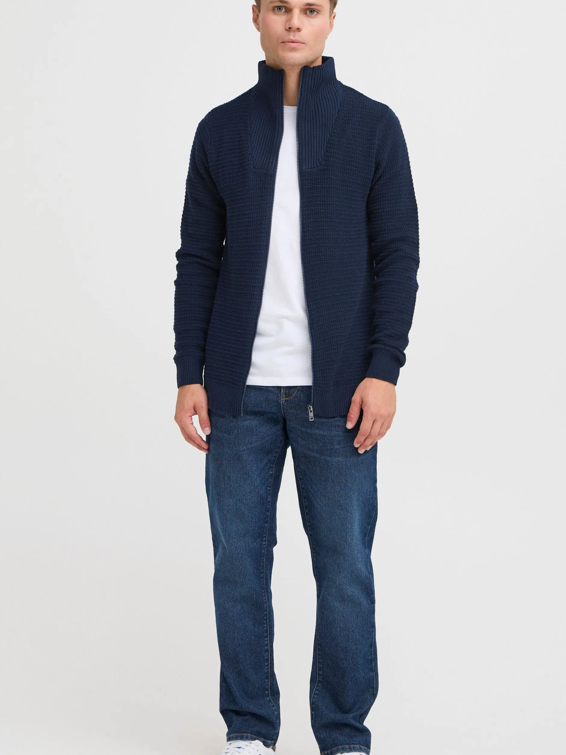 Solid Herren Strickjacke - SDRecone in blau