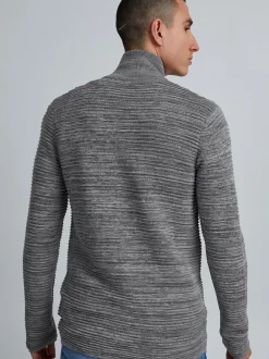 Solid Herren Strickjacke - SDStruan in grau