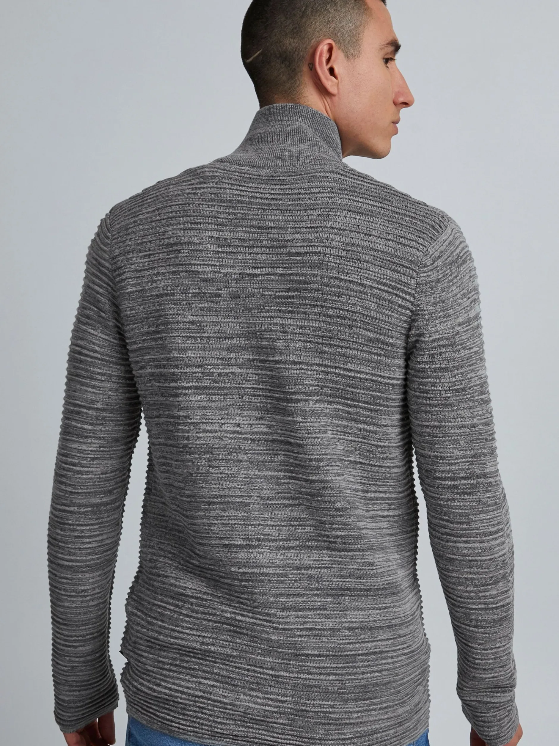 Solid Herren Strickjacke - SDStruan in grau