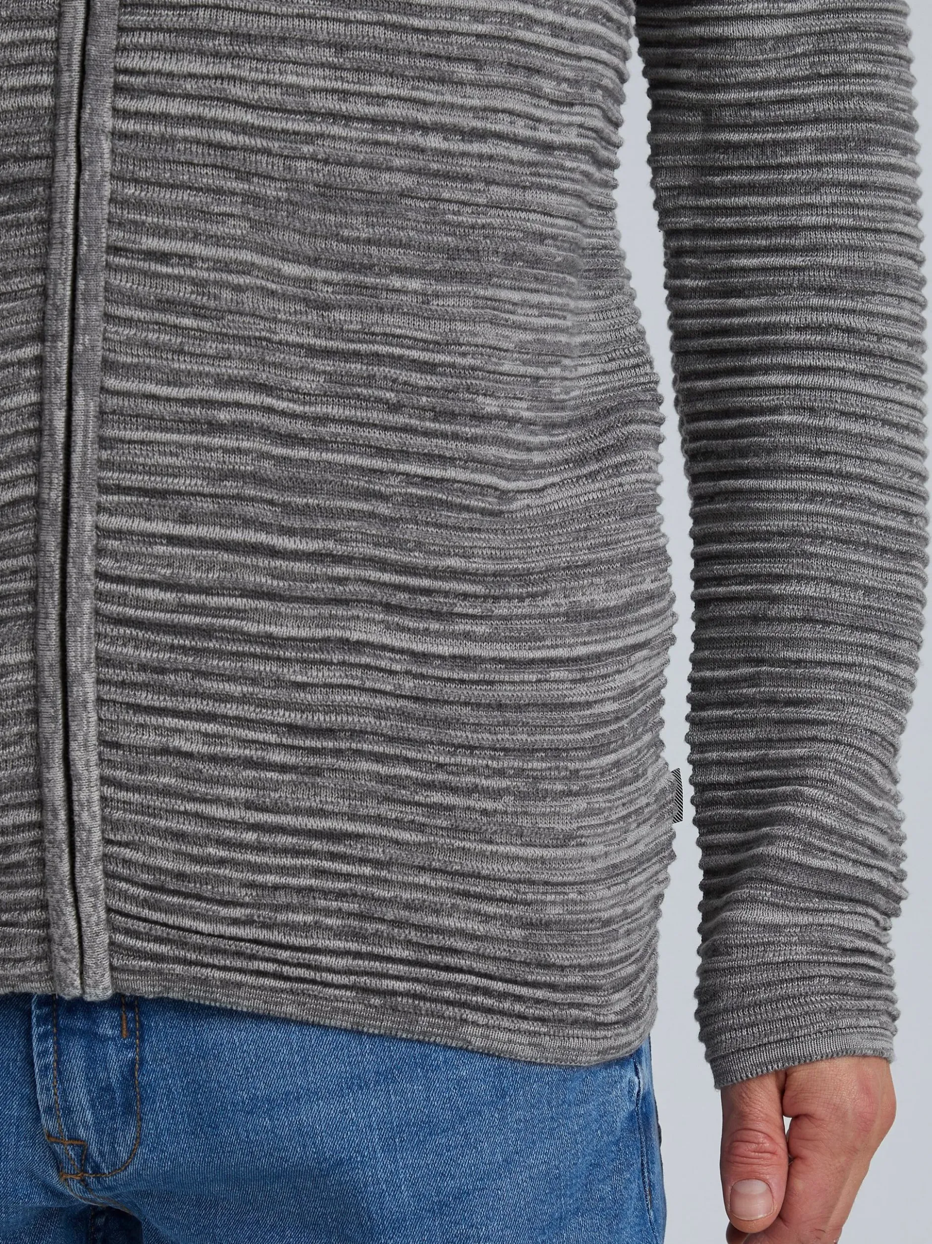 Solid Herren Strickjacke - SDStruan in grau