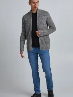 Solid Herren Strickjacke - SDStruan in grau