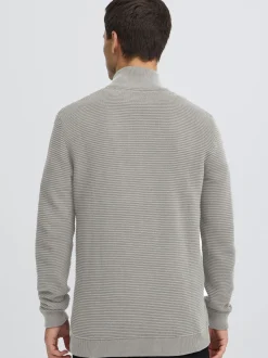 Solid Herren Strickjacke - SDValencia in hellgrau