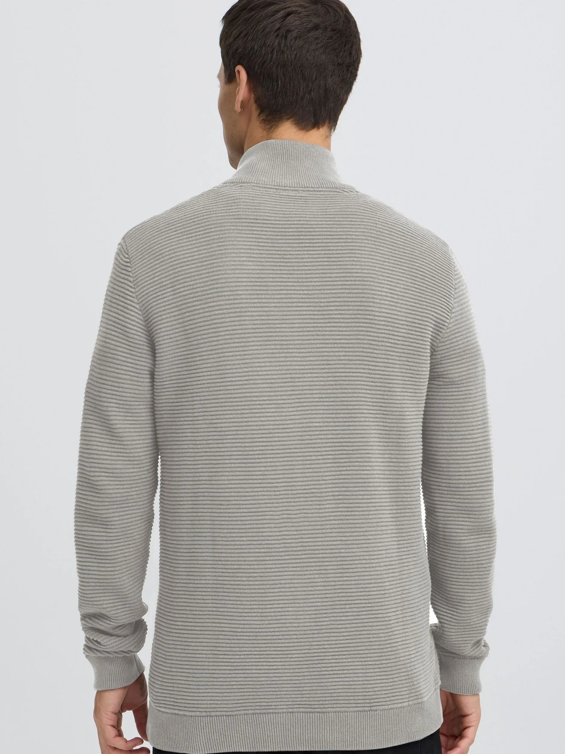 Solid Herren Strickjacke - SDValencia in hellgrau