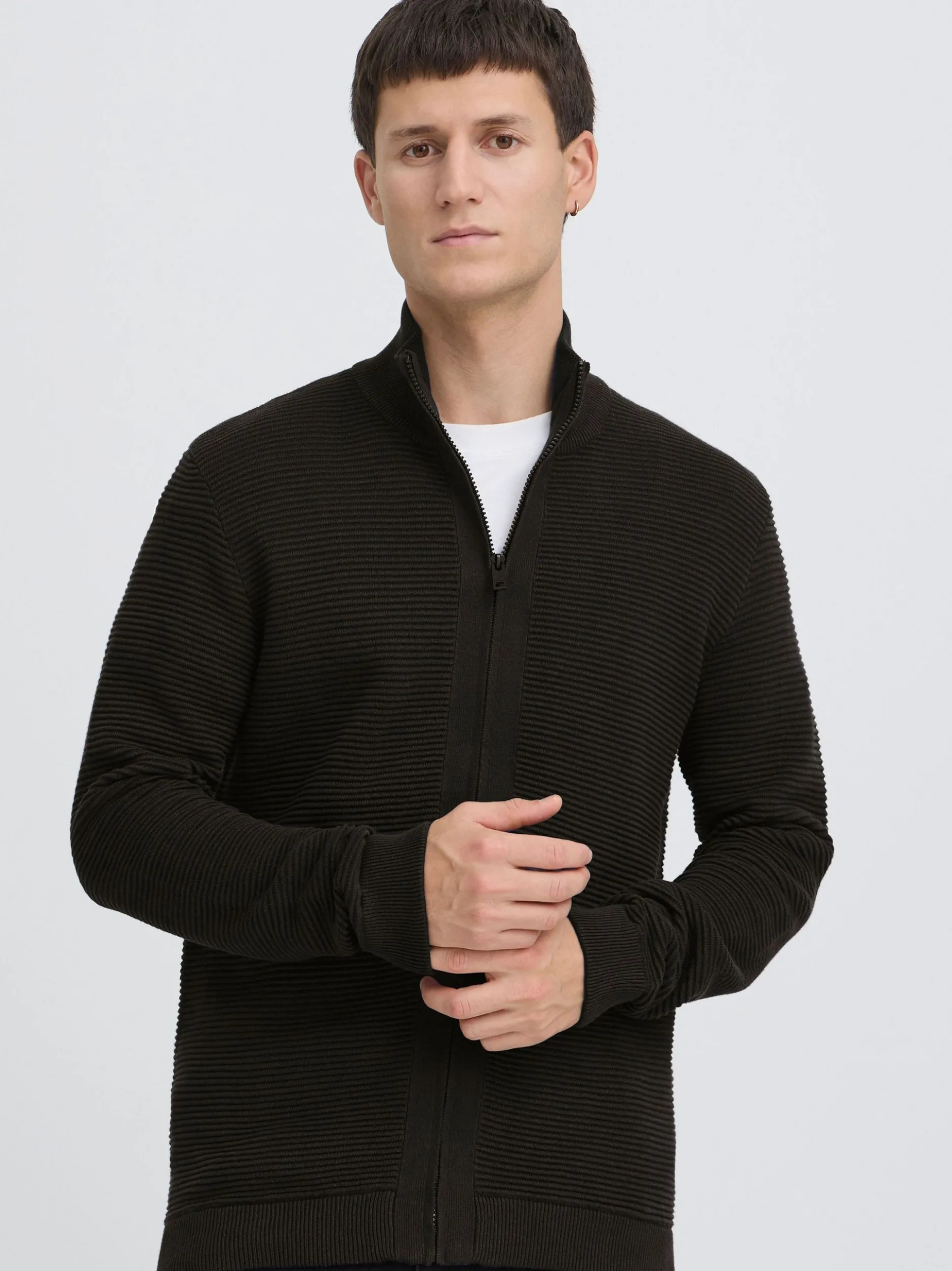 Solid Herren Strickjacke - SDValencia in grün