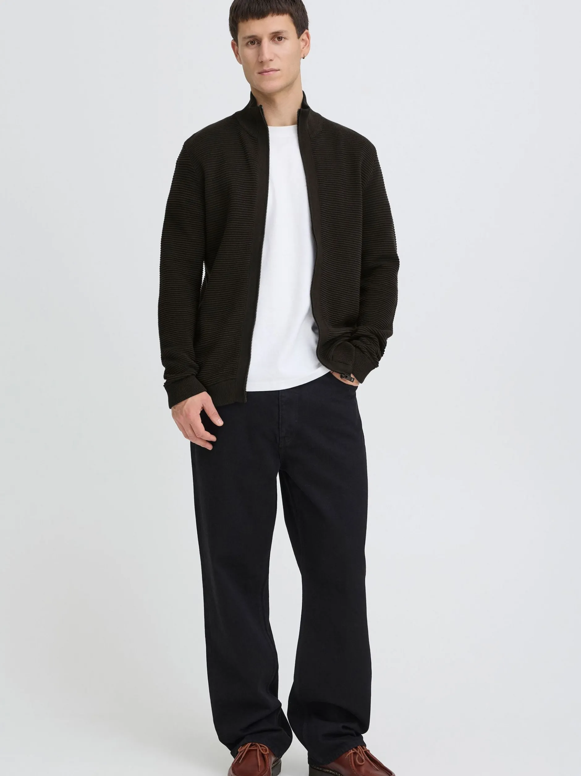Solid Herren Strickjacke - SDValencia in grün