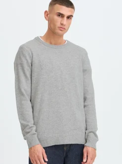Solid Herren Strickpullover - SDDyllon in hellgrau