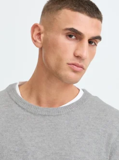 Solid Herren Strickpullover - SDDyllon in hellgrau