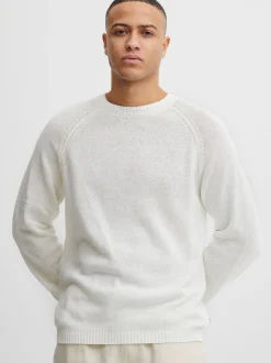 Solid Herren Strickpullover - SDFabio in weiß
