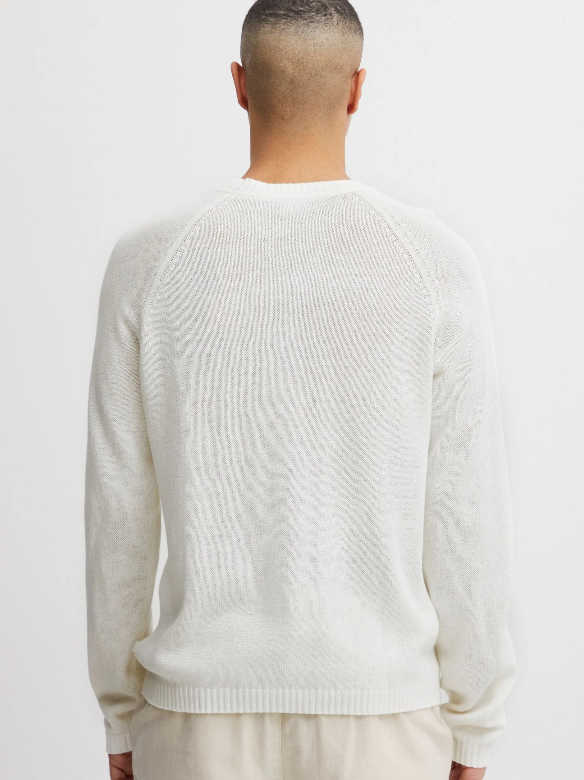 Solid Herren Strickpullover - SDFabio in weiß