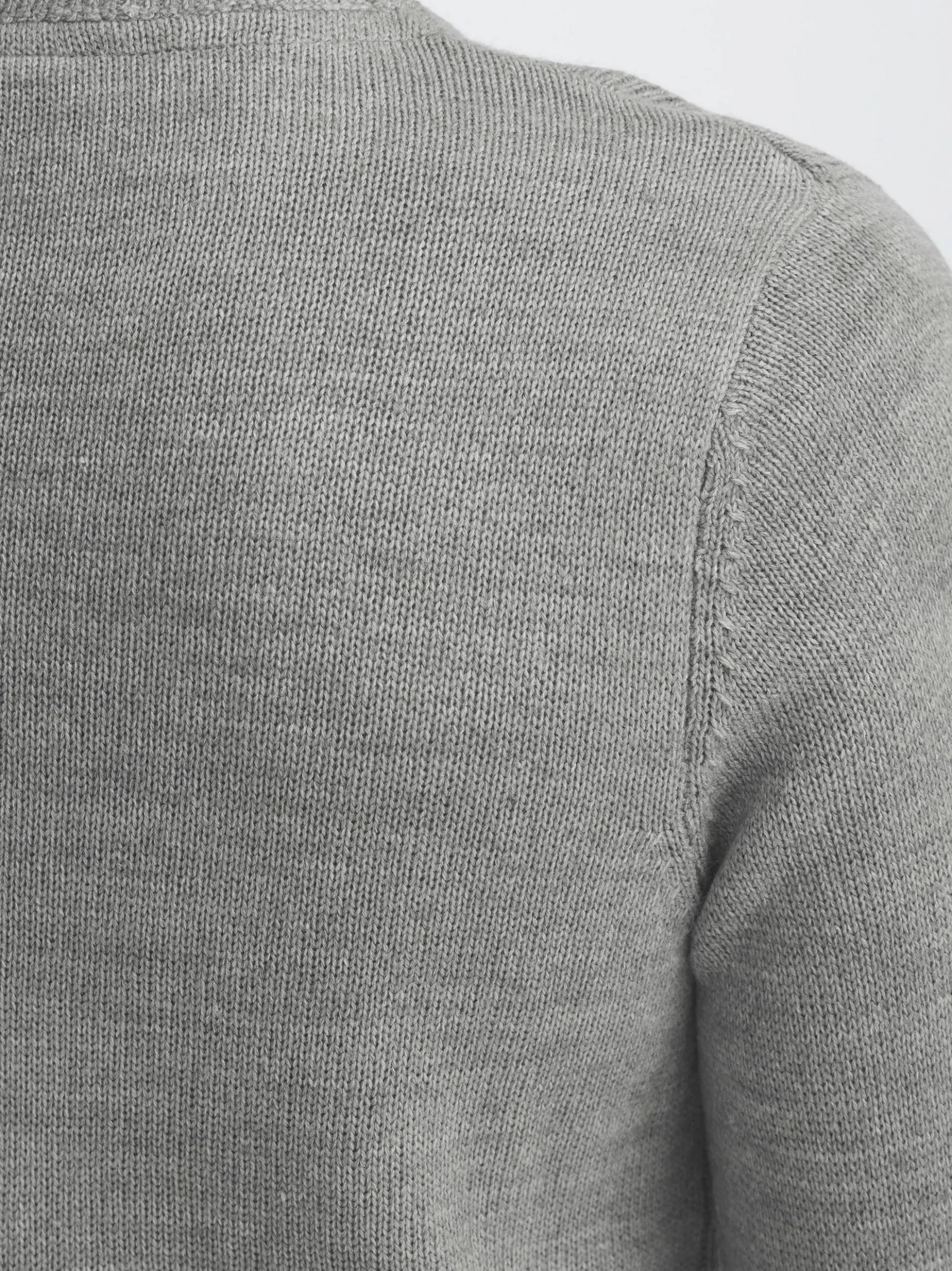 Solid Herren Strickpullover - SDBabak in grau