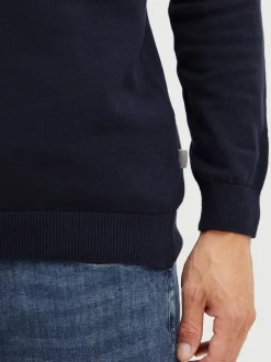 Solid Herren Strickpullover - SDAnsgar in blau