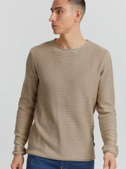 Solid Herren Strickpullover - SDJarah in beige