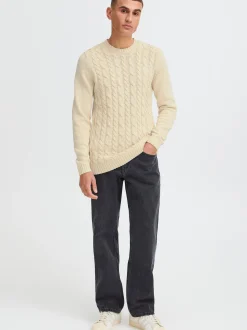 Solid Herren Strickpullover - SDRicco in beige