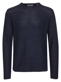 Solid Herren Strickpullover - SDJarah in blau