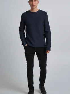 Solid Herren Strickpullover - SDJarah in blau
