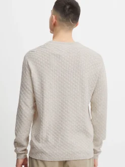 Solid Herren Strickpullover - SDElijah in beige