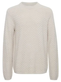 Solid Herren Strickpullover - SDElijah in beige