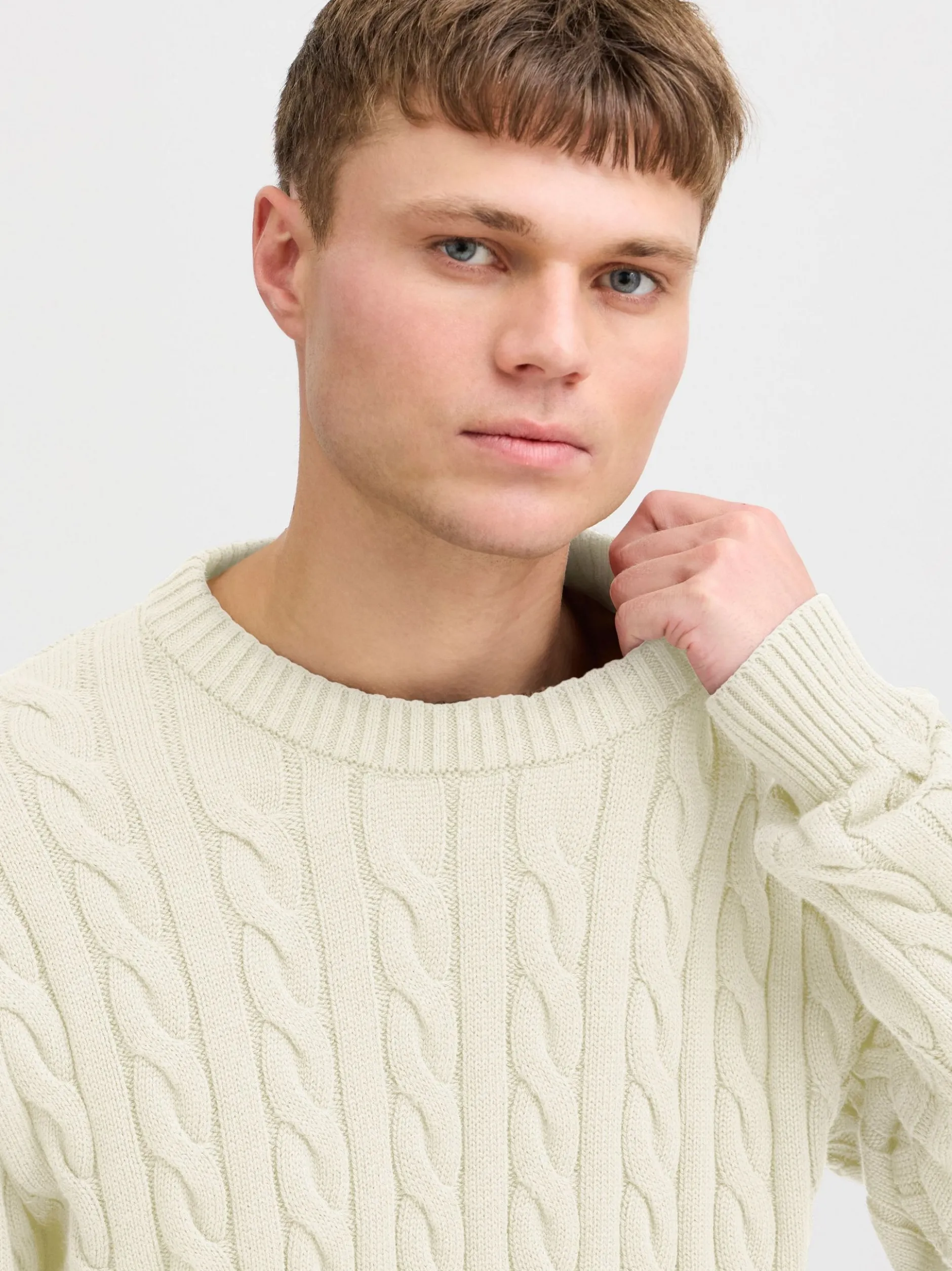 Solid Herren Strickpullover - SDMalcolm in sand
