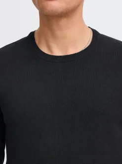 Solid Herren Strickpullover - SDAkant in schwarz