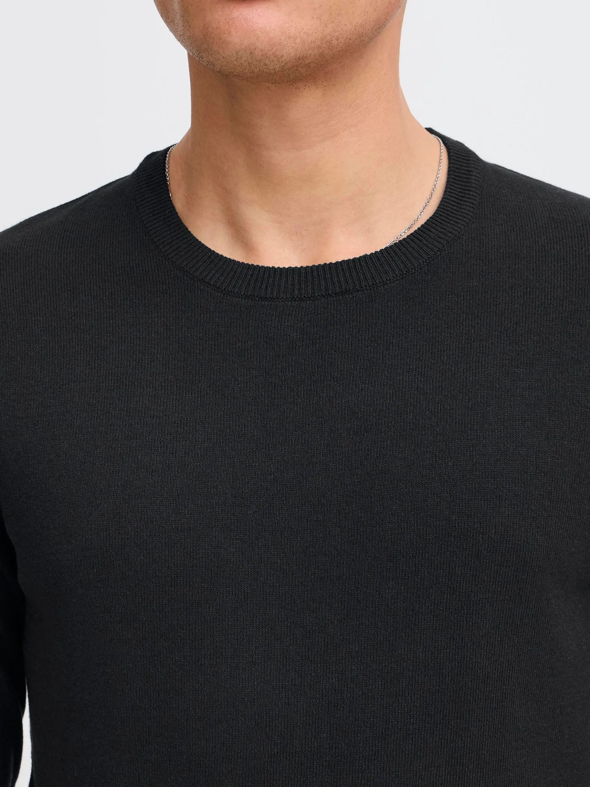 Solid Herren Strickpullover - SDAkant in schwarz