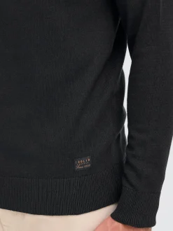 Solid Herren Strickpullover - SDAkant in schwarz