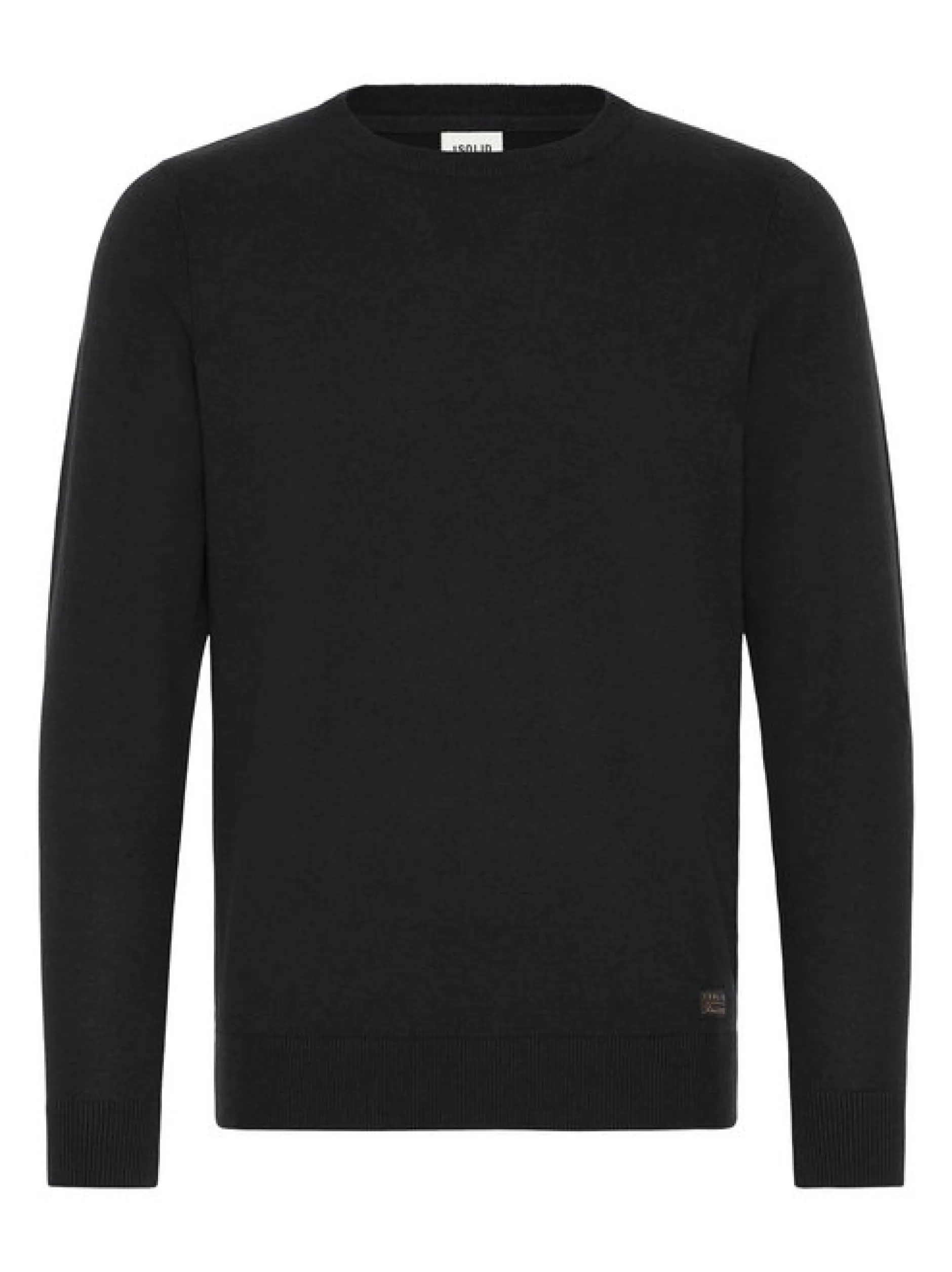 Solid Herren Strickpullover - SDAkant in schwarz