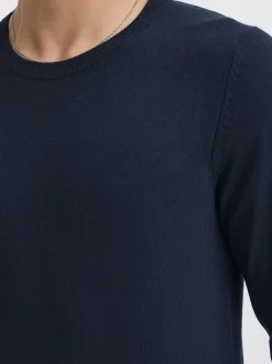 Solid Herren Strickpullover - SDAkant in blau