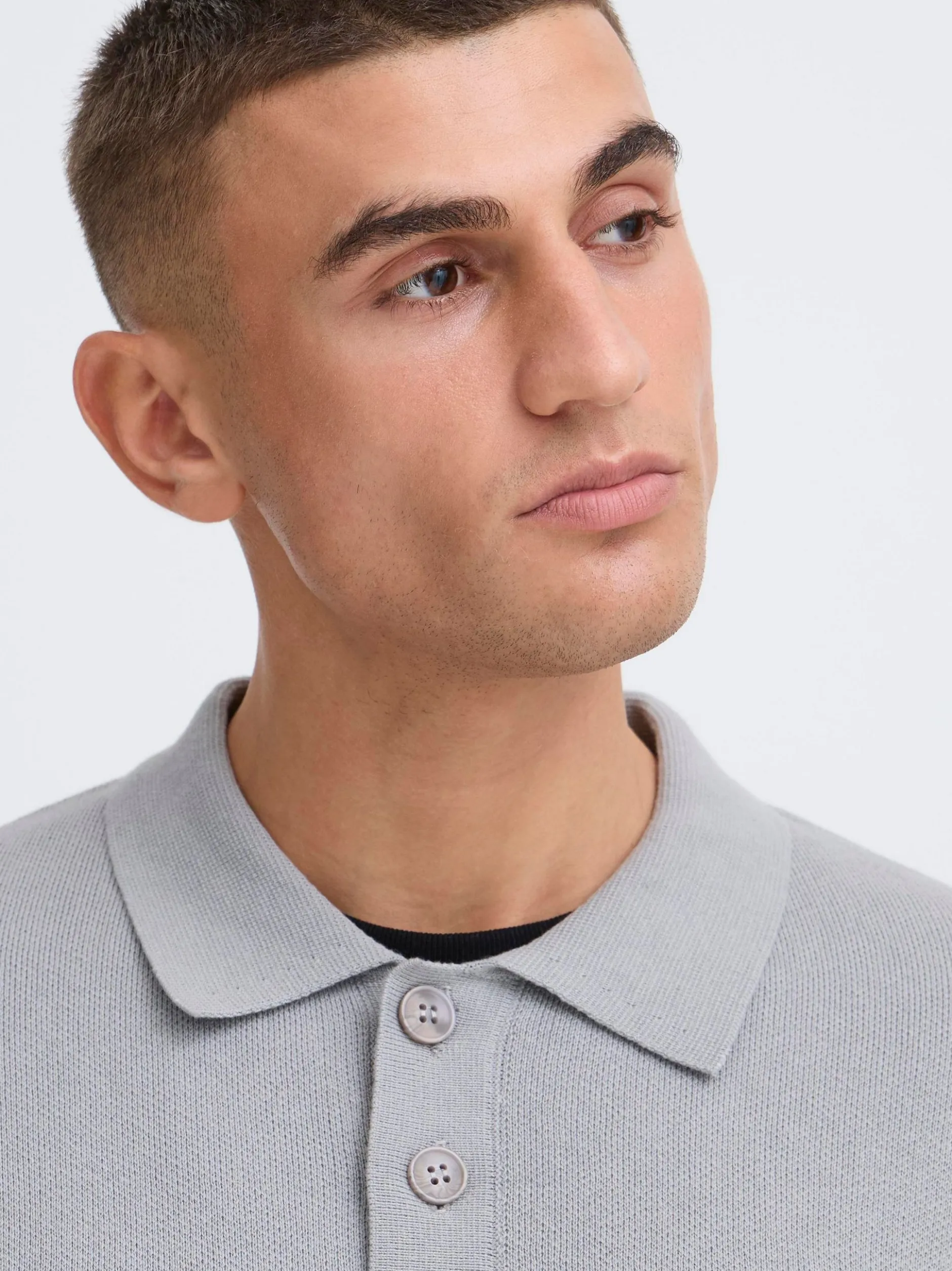 Solid Herren Strickpullover - SDNahim in hellgrau