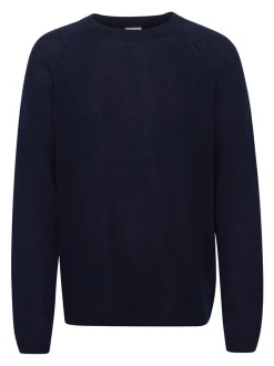 Solid Herren Strickpullover - SDFabio in blau