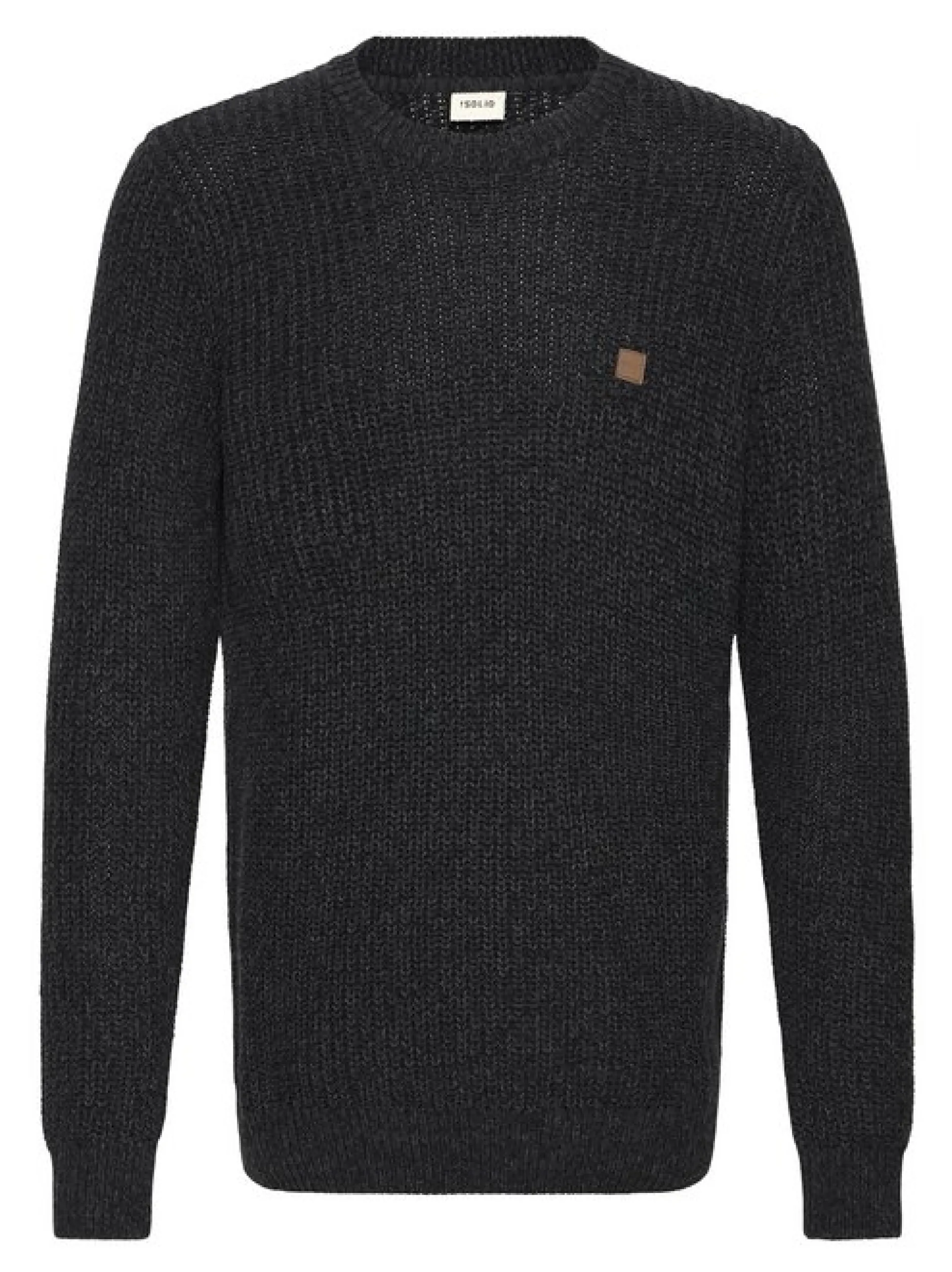 Solid Herren Strickpullover - SDRicky in grau