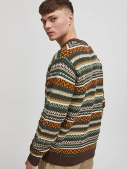 Solid Herren Strickpullover - SDGardar in braun