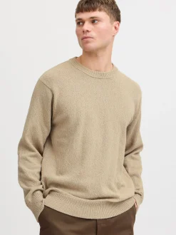 Solid Herren Strickpullover - SDIke in beige