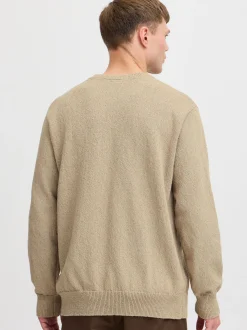 Solid Herren Strickpullover - SDIke in beige