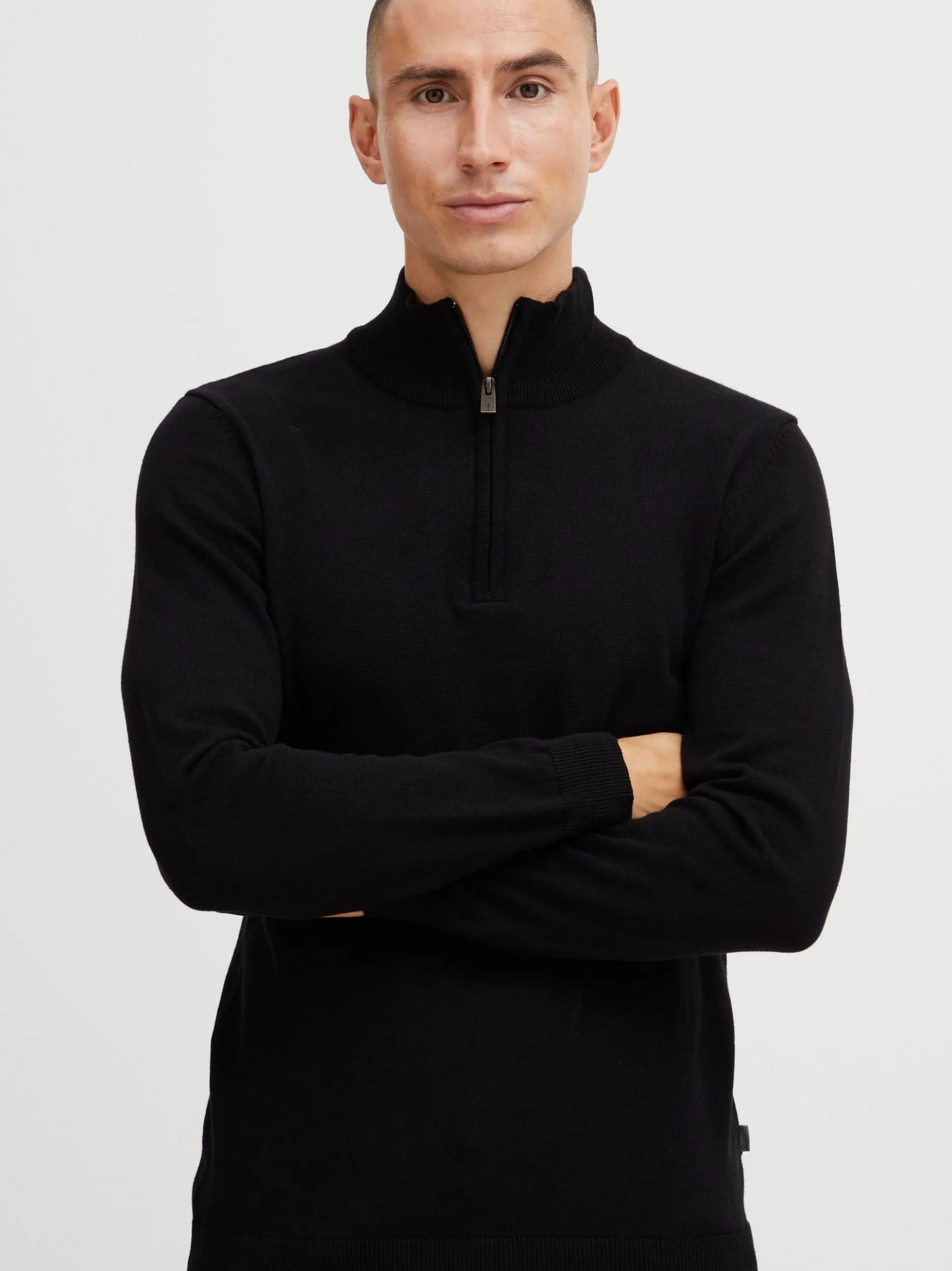 Solid Herren Strickpullover - SDAnsgar in schwarz