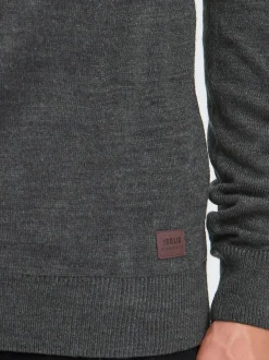 Solid Herren Strickpullover - SDEllis in grau