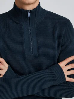 Solid Herren Strickpullover - SDNick in blau