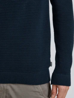 Solid Herren Strickpullover - SDNick in blau