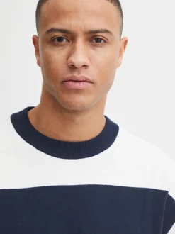 Solid Herren Strickpullover - SDFedele in blau