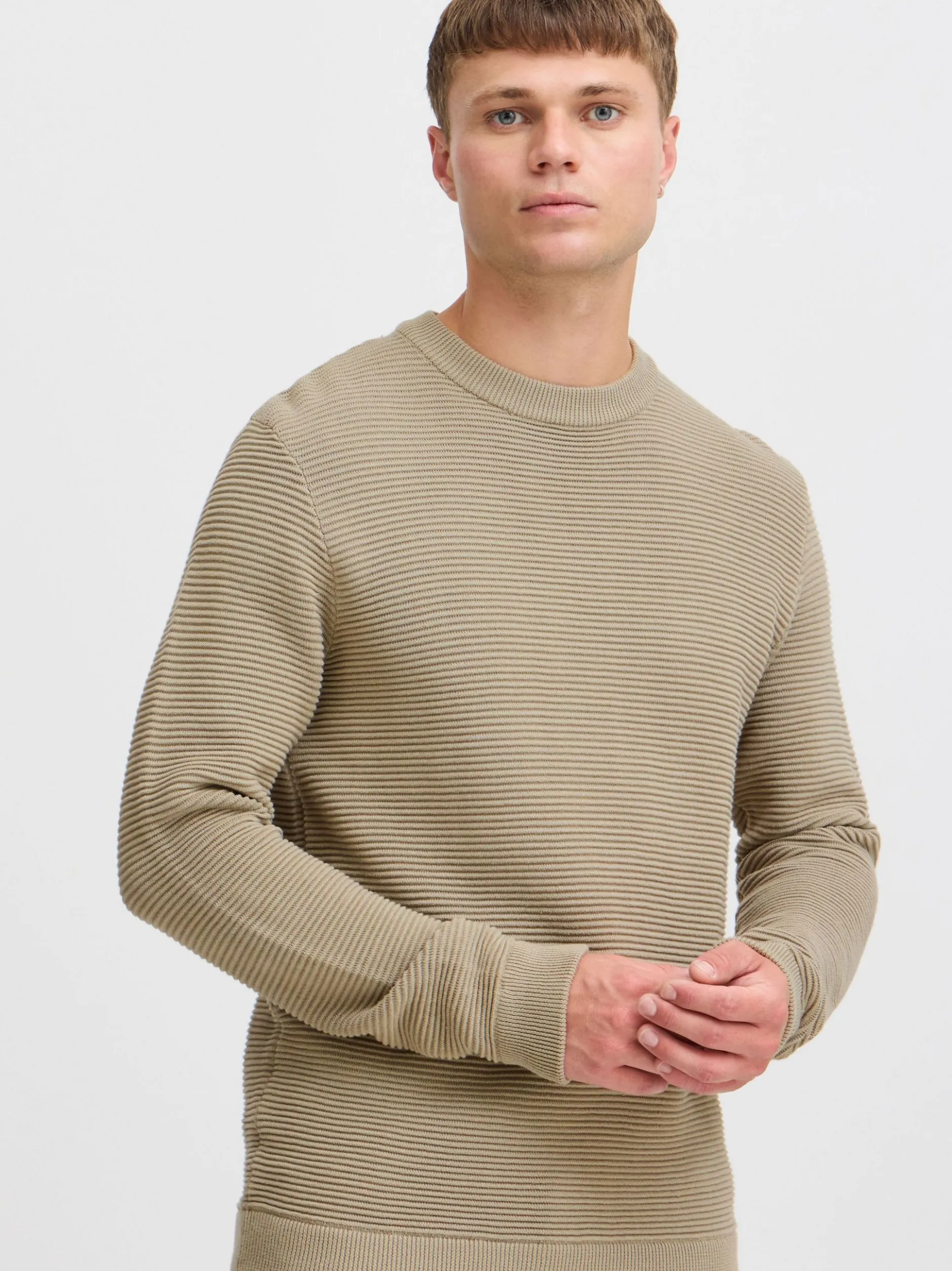 Solid Herren Strickpullover - SDValencia in melange