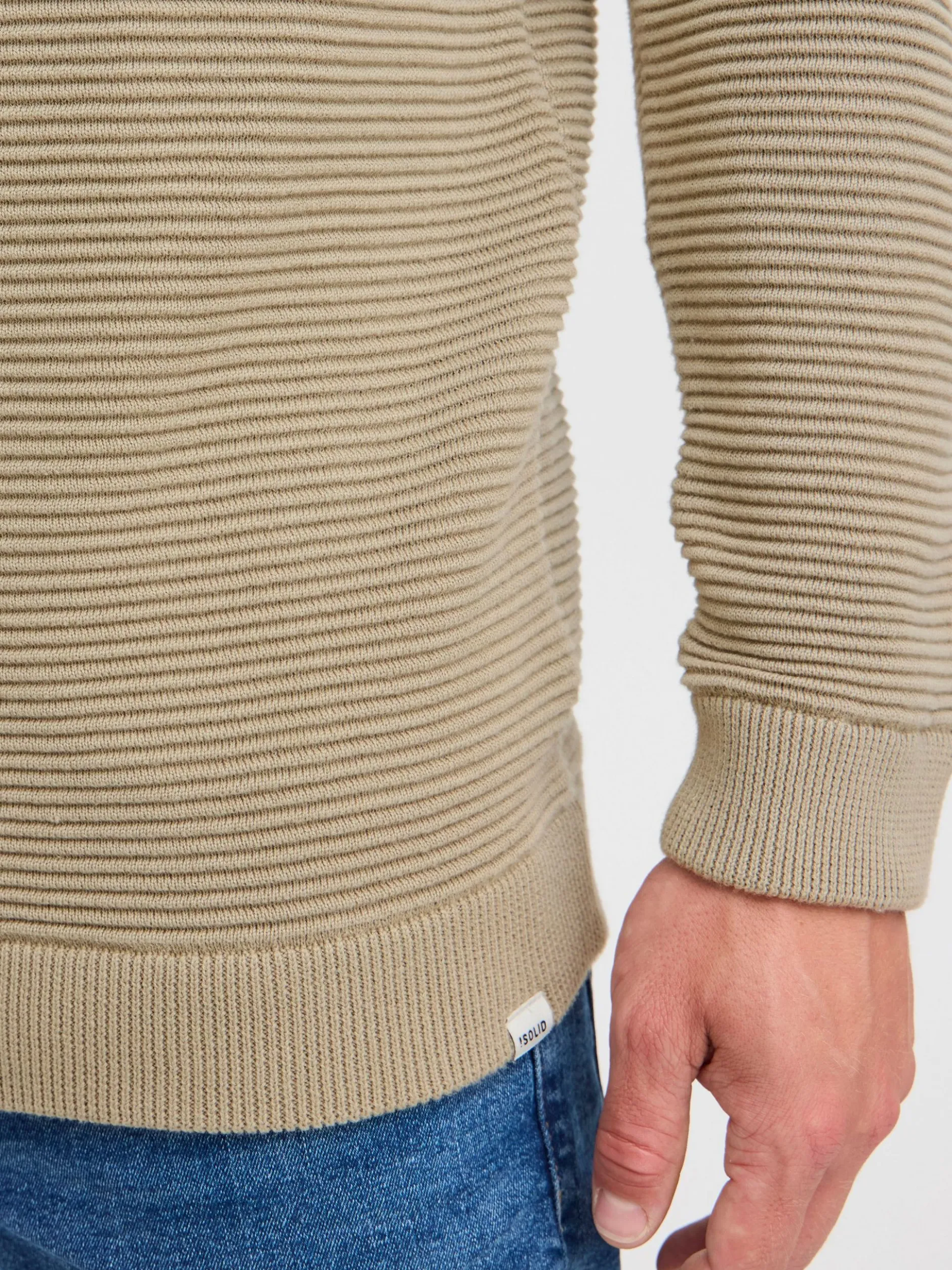 Solid Herren Strickpullover - SDValencia in melange