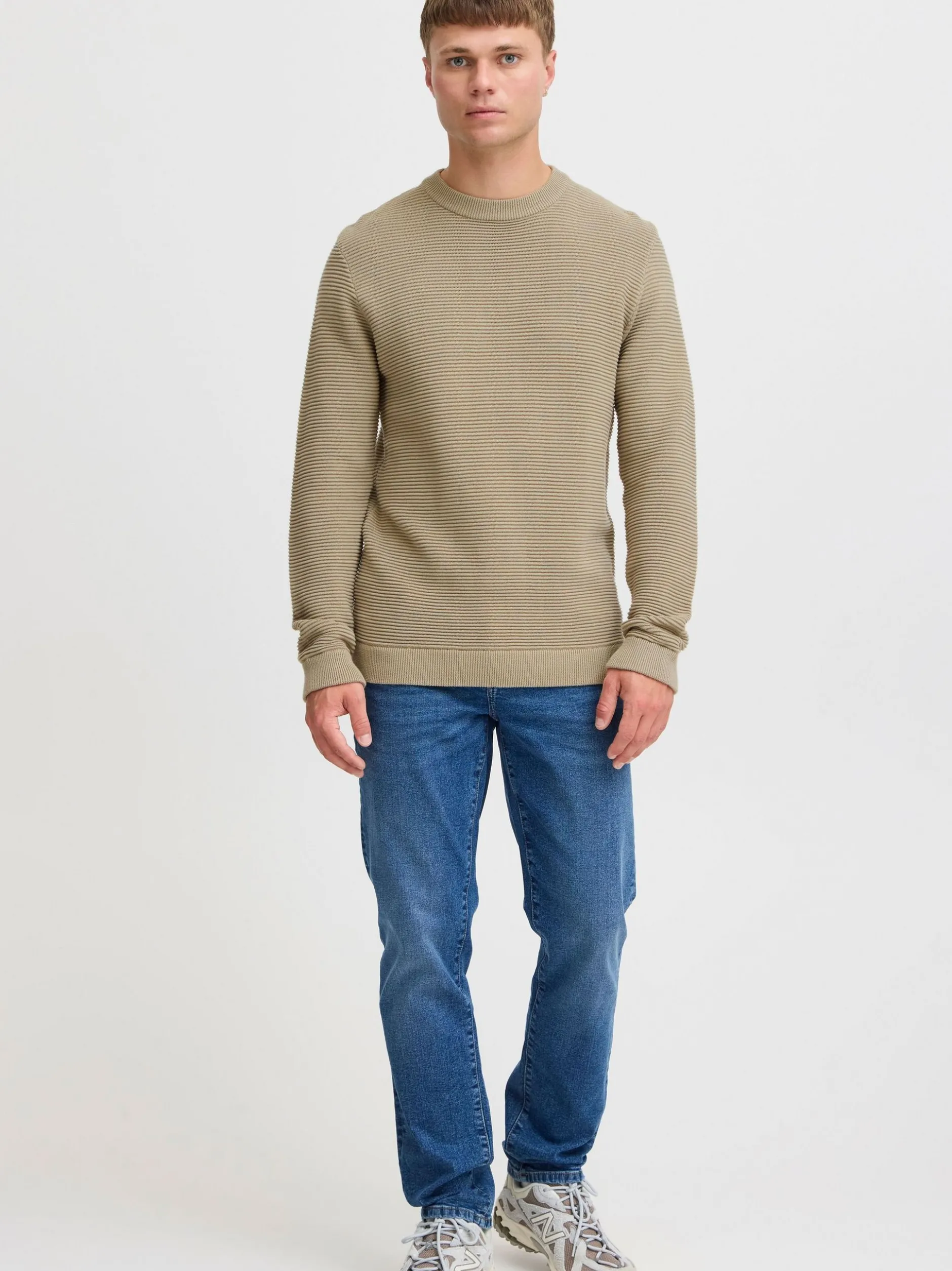 Solid Herren Strickpullover - SDValencia in melange