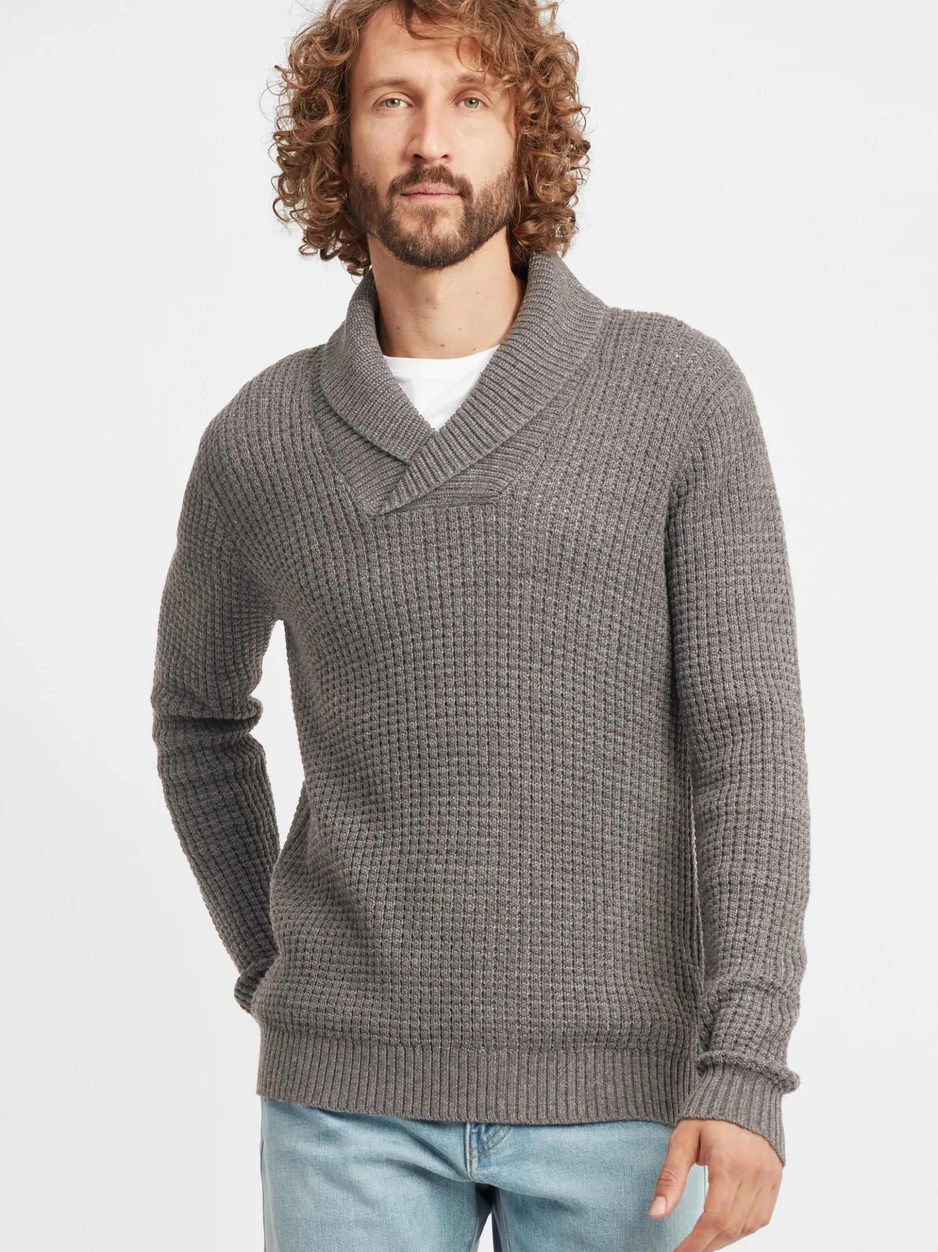 Solid Herren Strickpullover - SDMapari in taupe