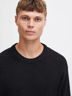 Solid Herren Strickpullover - SDGia in schwarz