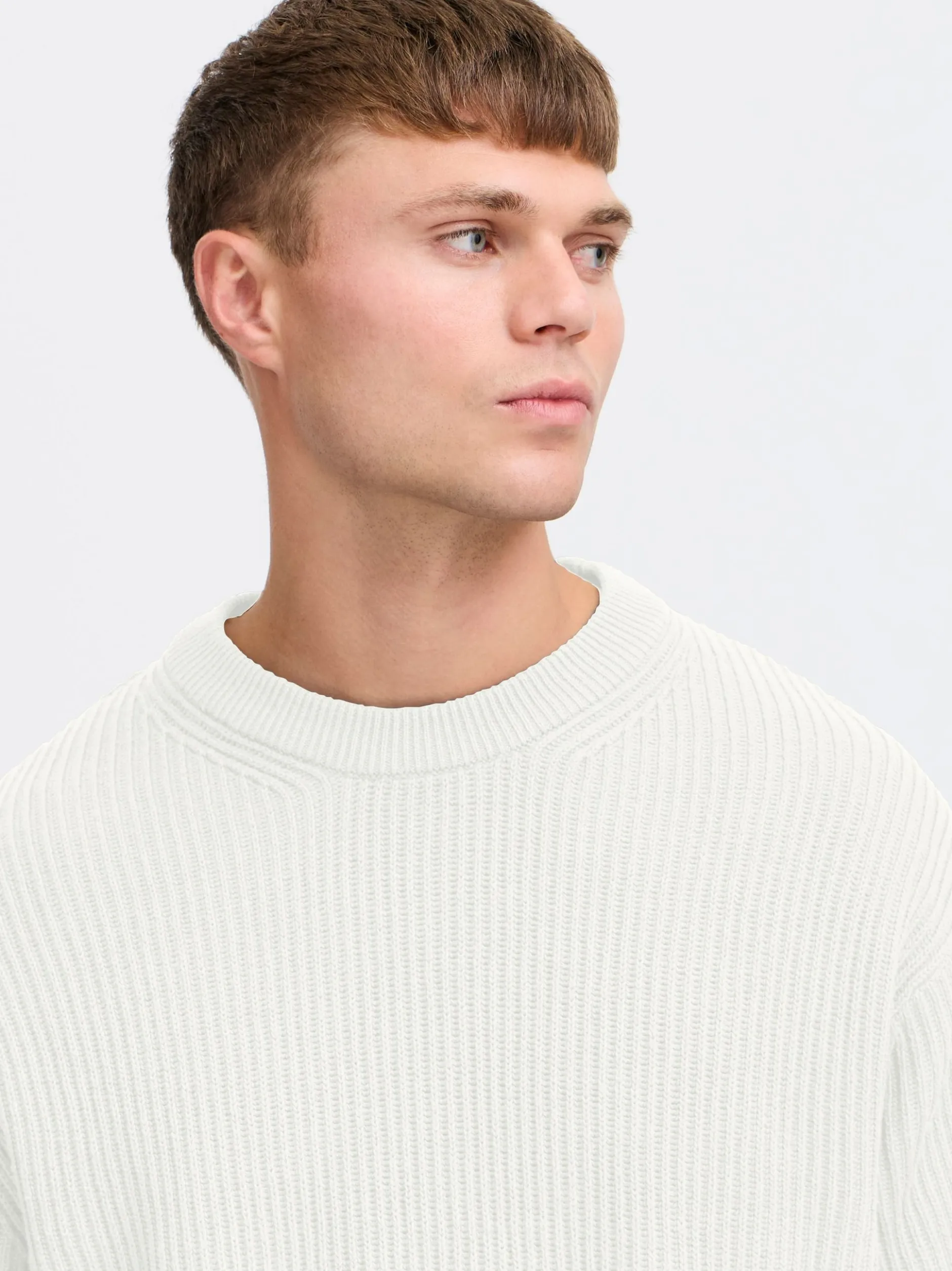 Solid Herren Strickpullover - SDGia in sand