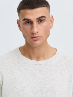 Solid Herren Strickpullover - SDUstin in ecru