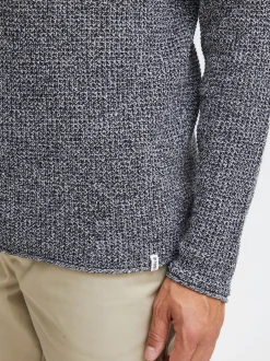 Solid Herren Strickpullover - SDKotchap in grau