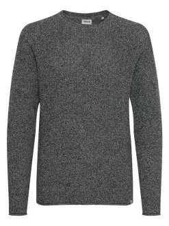 Solid Herren Strickpullover - SDKotchap in grau