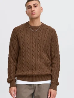 Solid Herren Strickpullover - SDMalcolm in braun