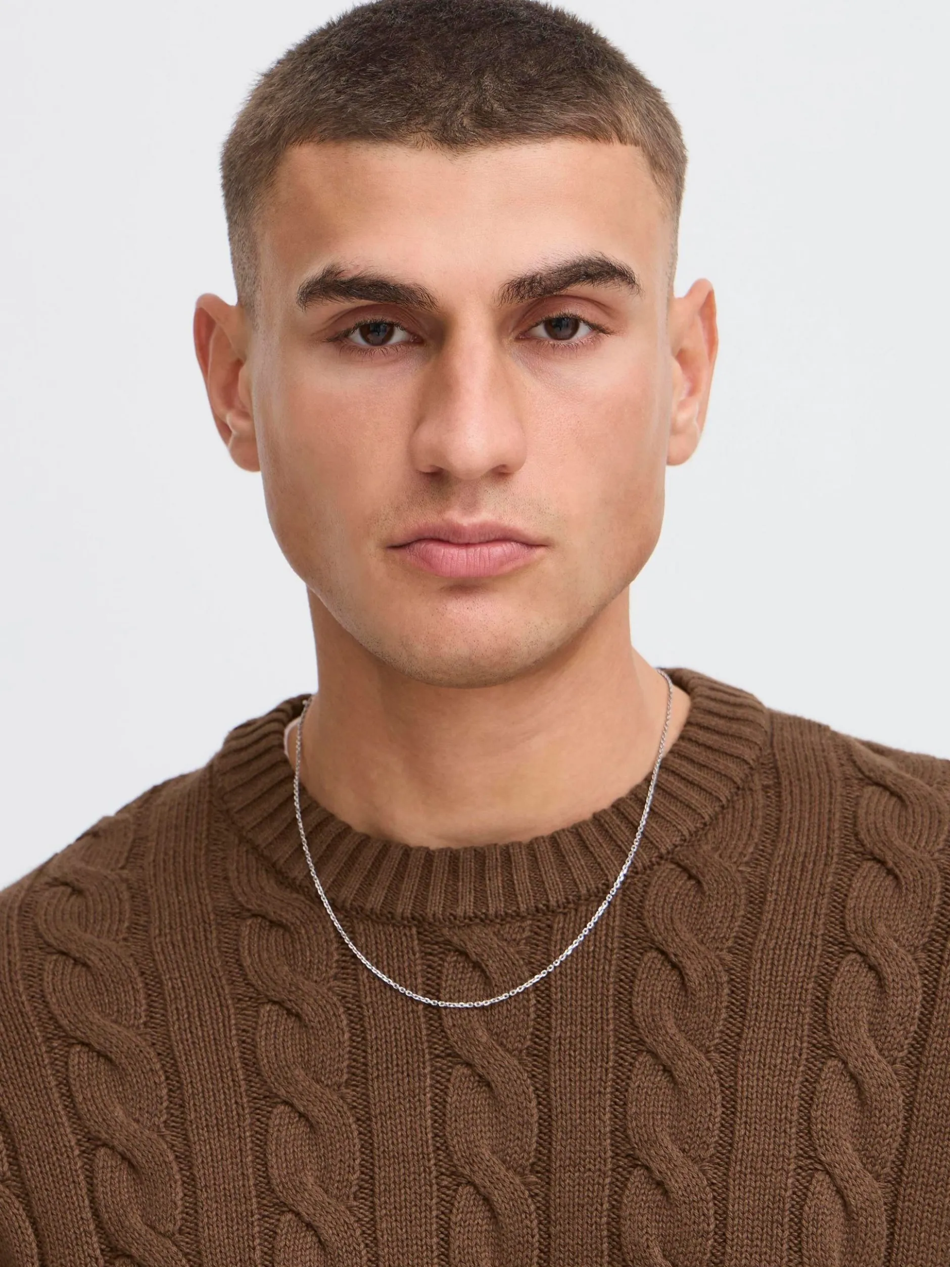 Solid Herren Strickpullover - SDMalcolm in braun